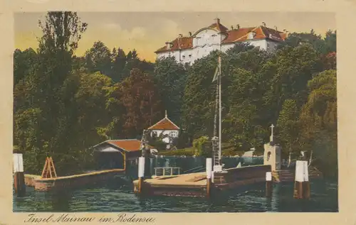 Insel Mainau Teilansicht mit Schloss glca.1920 108.506