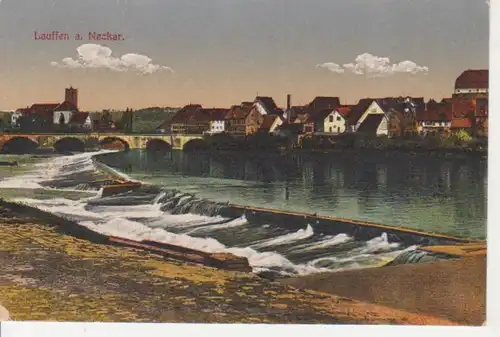 Lauffen a.N. Blick a.Neckarwehr ngl 84.168