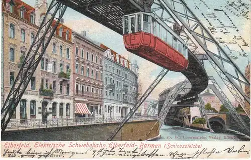 Schwebebahn BarmenElberfeld Schloßbleiche gl1904 22.694