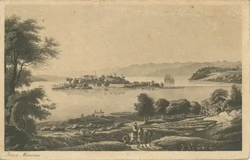 Insel Mainau Panorama im Jahre 1840 ngl 108.520