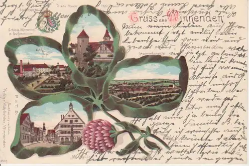 Winnenden Kleeblattlitho Teilans. bahnpgl1902 83.996