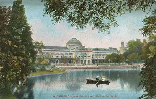 Wiesbaden Neues Kurhaus Weiher-Terrasse ngl 130.106