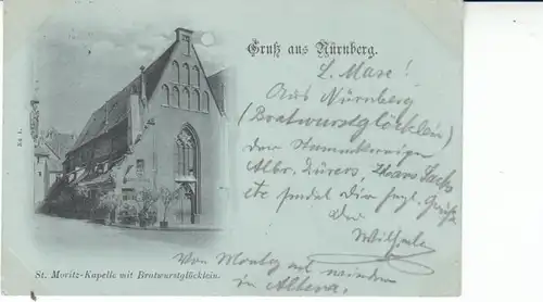 Nürnberg Mond über St.Moritz-Kapelle gl1898 25.110