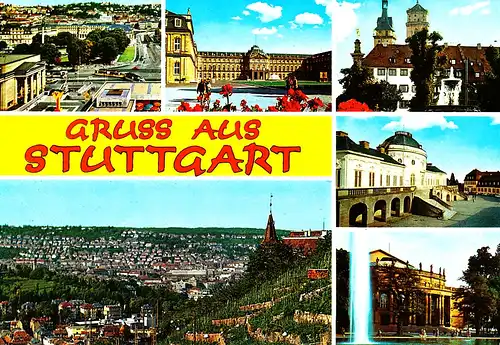 Stuttgart Mehrbildkarte gl1988 110.251