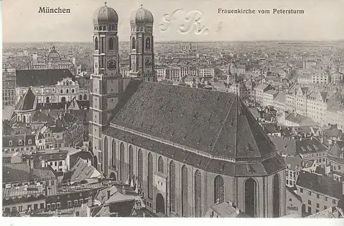 München Frauenkirche vom Petersturm ngl C2379