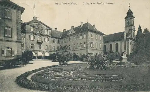 Konstanz-Mainau Schloss u. Schlosskirche gl1912 108.469