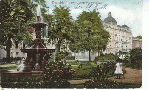 Düsseldorf Corneliusplatz m. Parkhotel gl1911 25.019