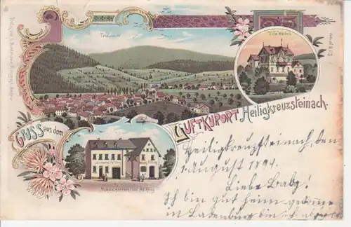 Heiligkreuzsteinach Litho Schreinerei gl1899 92.986