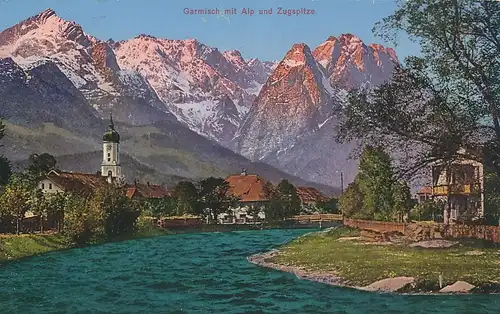 Garmisch mit Alp und Zugspitze gl1916 128.100