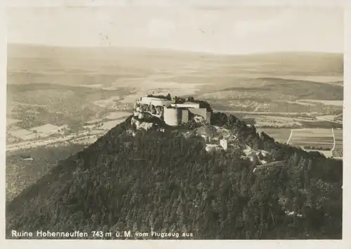 Ruine Hohenneuffen Flugzeugaufnahme gl1933 109.926