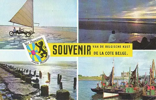 Belgische Küste Mehrbildkarte glca.1950 111.039