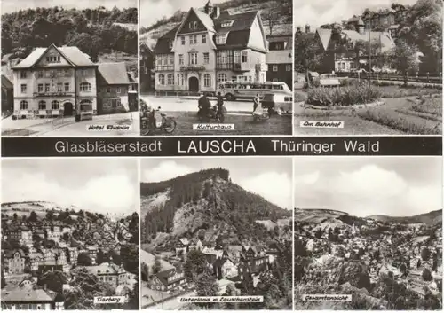 Glasbläserstadt Lauscha Mehrbildkarte gl1961 22.850