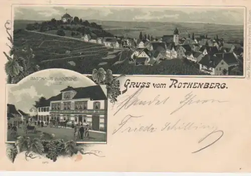 Stuttgart-Rotenberg Gasthaus Krone Totale gl1901 61.658