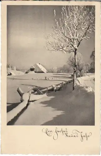 Frohes Neues Jahr! Winterlandschaft gl~1920? 22.930