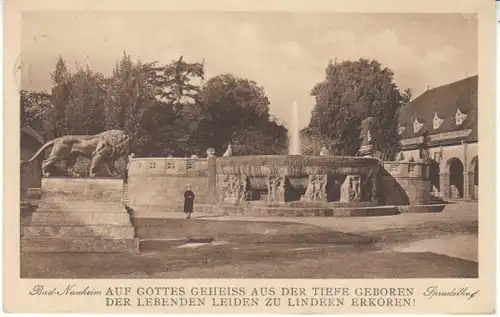 Bad Nauheim AUF GOTTES GEHEISS Sprudel gl1931 24.217