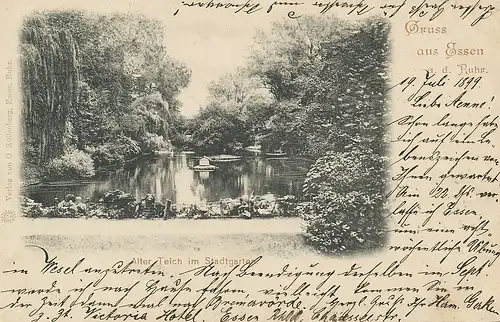 Essen Alter Teich im Stadtgarten gl1899 132.834