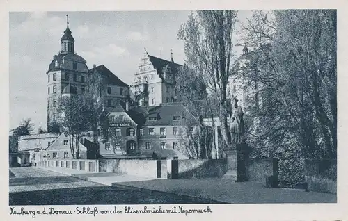 Neuburg a.D. Schloß Elisenbrücke Nepomuck ngl 109.278