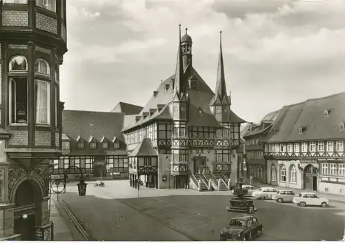 Wernigerode Marktplatz mit Rathaus gl1968 108.090