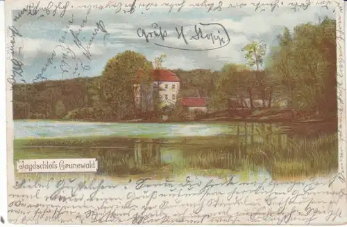 Berlin Jagdschloß Grunewald Litho gl1900 24.492