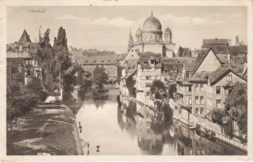 Nürnberg Insel Schütt Teilansicht gl1914 23.356