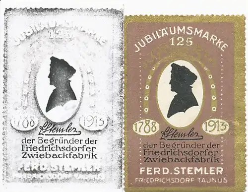 Friedrichsdorf Reklamemarke Zwiebackfabrik 130.305