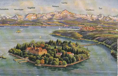 Insel Mainau und Bodensee-Panorama ngl 108.524