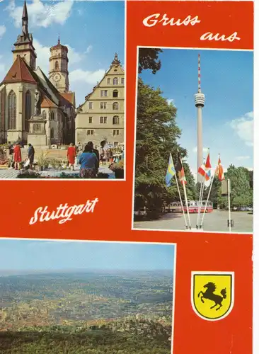 Stuttgart Stiftskirche Fernsehturm Stadt gl1979 110.172