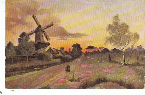 Windmühle in der Abendsonne gl1913 24.668
