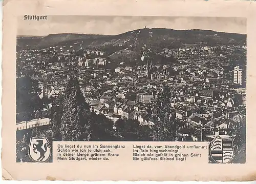 Stuttgart Blick über die Stadt gl1939 C1425