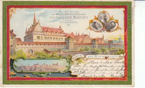 Nürnberg 50 Jahre German.Museum Litho gl1902 23.465