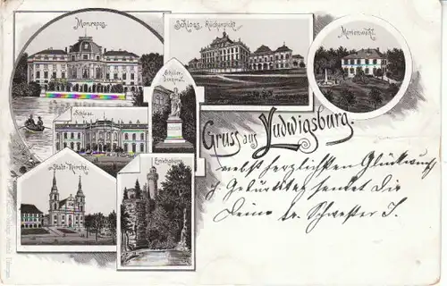 Gruss aus Ludwigsburg Litho gl1907 23.178