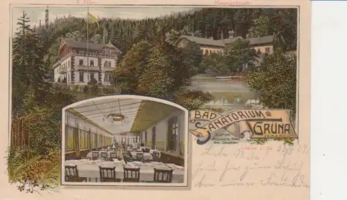 Grüna Litho Sanatorium-Ansichten gl1907 69.378