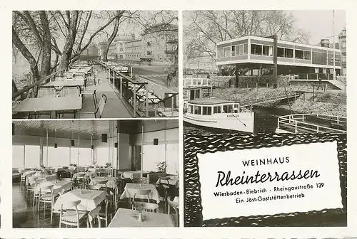 Wiesbaden-Biebrich Weinhaus Rheinterr. gl1963 130.122