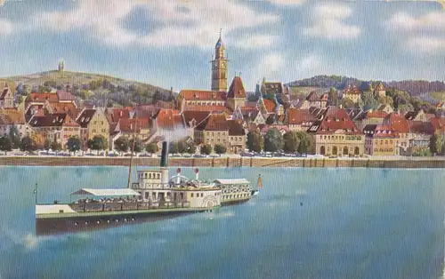 Überlingen a.B. Panorama mit Schiff ngl 108.768