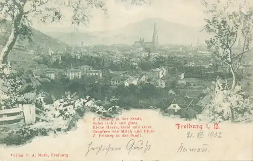 Freiburg i.B. Teilansicht gl1902 108.870