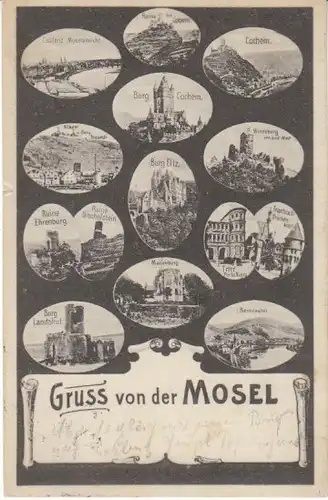 Gruss von der Mosel Mehrbildkarte gl1930 22.989