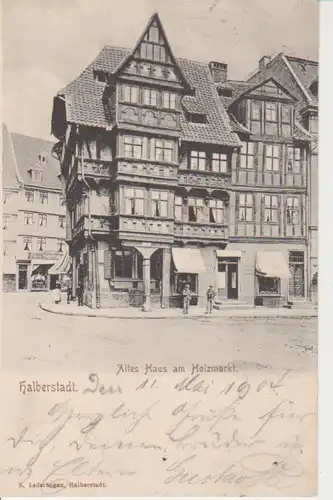 Halberstadt Altes Haus am Holzmarkt bahnpgl1904 91.003
