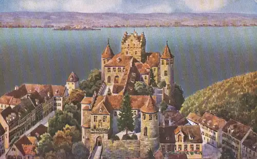 Schloß Meersburg aus der Vogelschau ngl 108.570