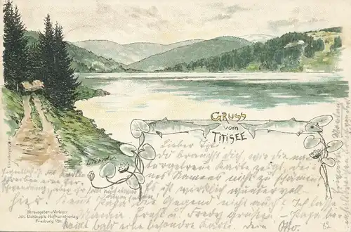 Gruß vom Titisee Litho gl1898 107.901