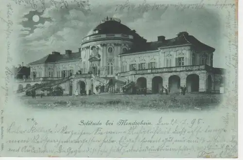 Stuttgart Schloss Solitude bei Mondschein gl1898 61.640