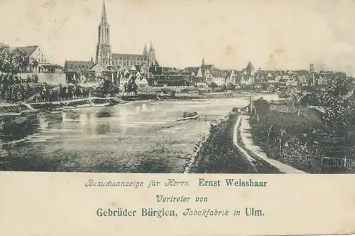 Ulm a. Donau Teilansicht gl1905 107.918