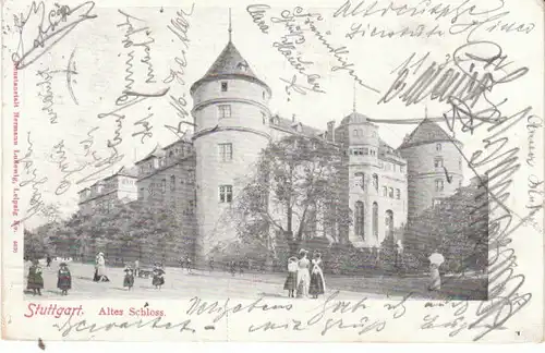 Stuttgart Altes Schloß gl1904 25.722