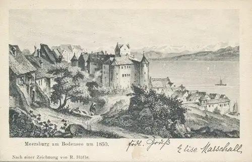 Meersburg um 1850 Künstler R. Höfle gl1906 108.647