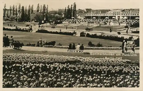 Berlin 1942 Sommerblumen am Funkturm gl1942 117.379