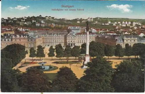 Stuttgart Schloßplatz m.Neuem Schloß feldpgl1918 23.657