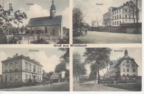 Mittelbach Kirche Schule Pfarrhaus gl1930 69.950