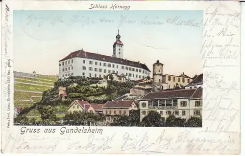 Gruss Gundelsheim Schloss Hornegg bahnpgl1902 23.269