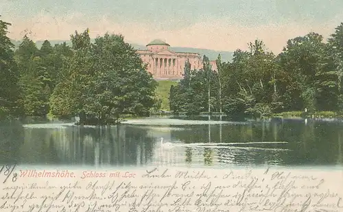 Kassel Wilhelmshöhe Schloss mit Lac gl1903 110.331