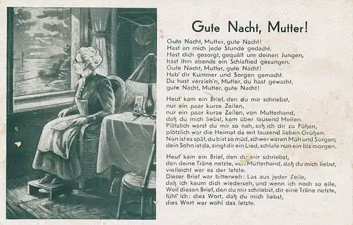 Gute Nacht, Mutter! feldpgl1941 110.621