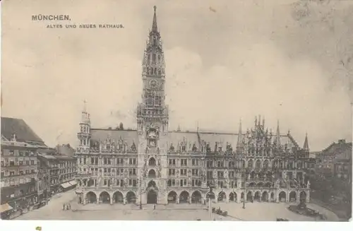 München Altes und neues Rathaus gl1912 23.348